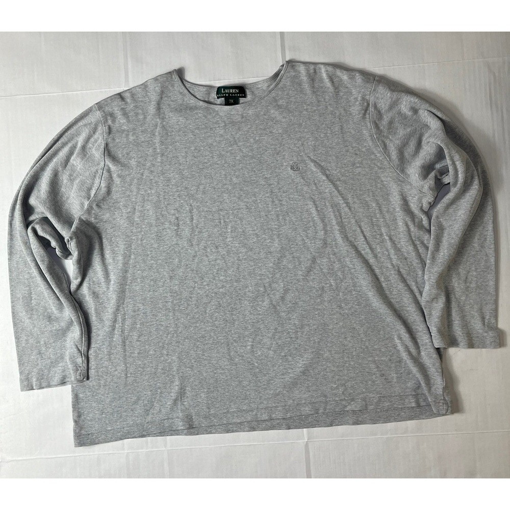 Lauren Ralph Lauren Crewneck Gray Shirt Women's Size 2X